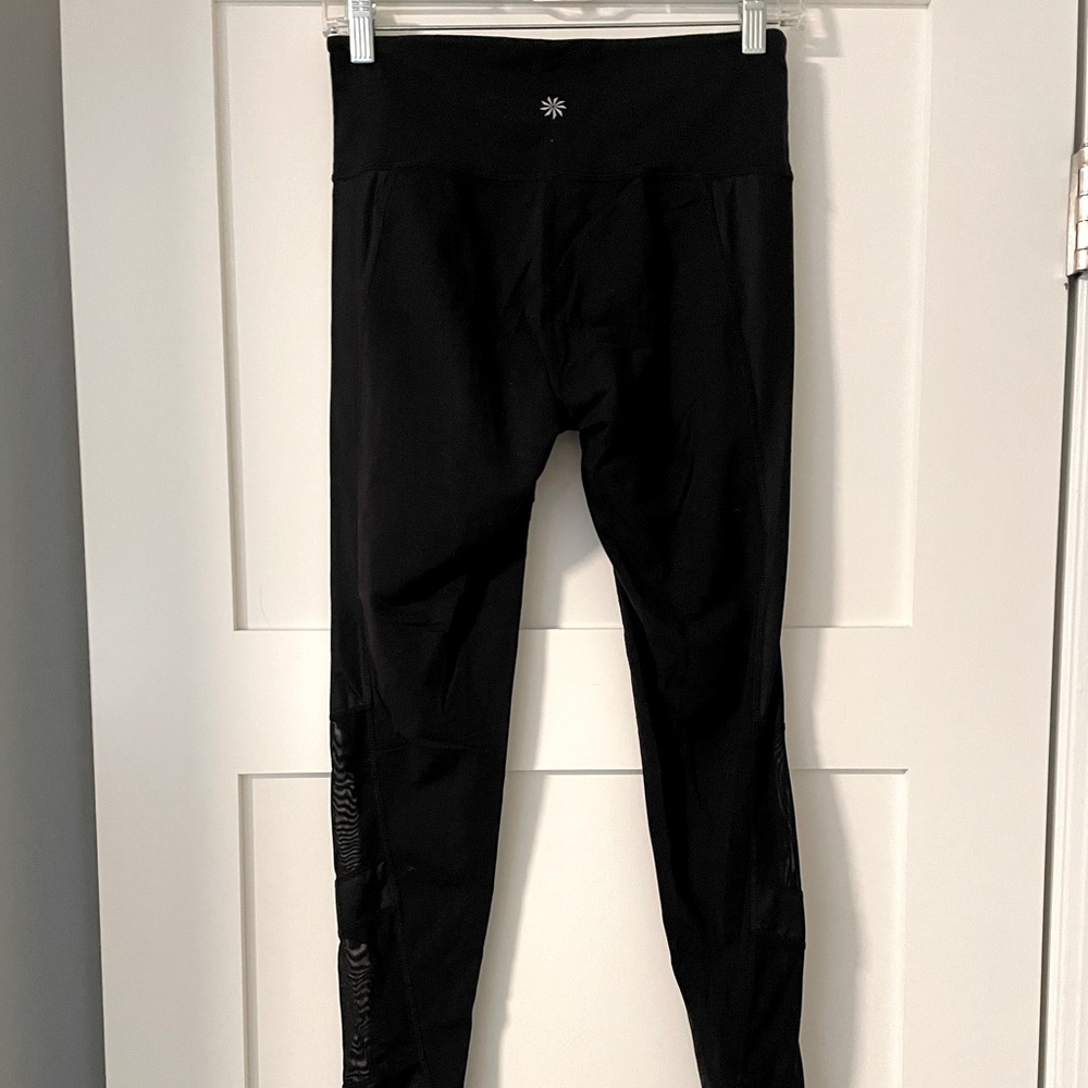 Athleta Mesh Black Leggings Size S